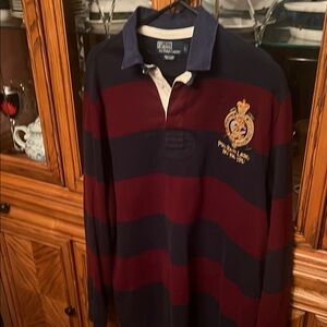 Ralph Lauren Navy and Burgundy Polo Shirt